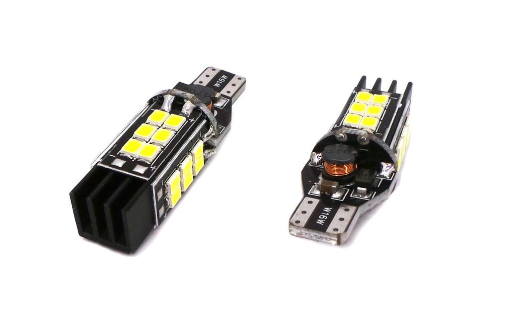 2 Pcs LED Bulb T15, W16W 12V-24V 1600lm CANBUS Very Strong Off-Road