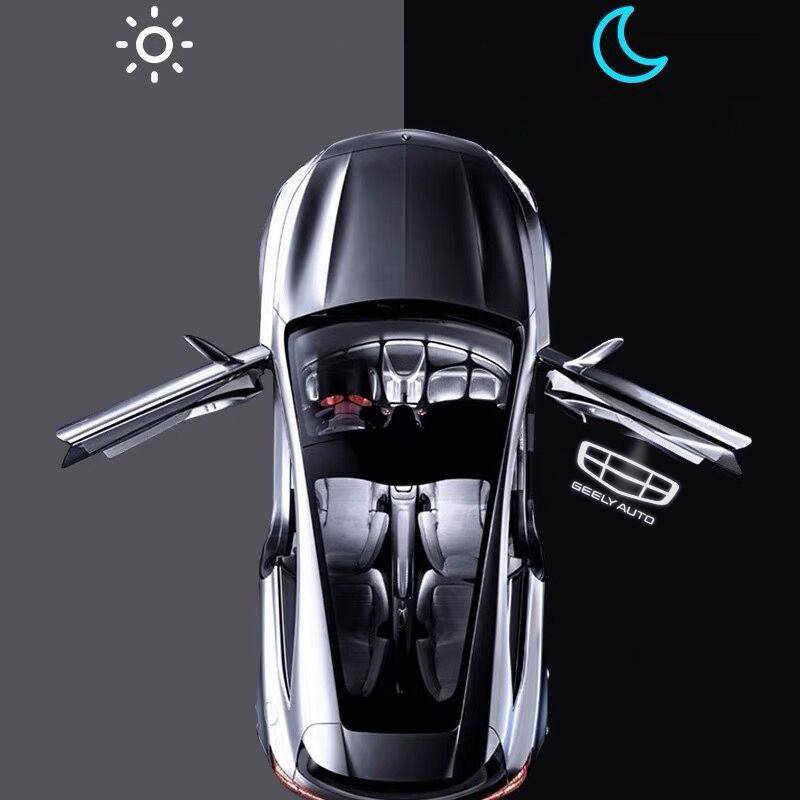 Для Geely Auto EC7 GC9 EC8 Tugella Azkarra Monjaro Atlas Pro Coolray Логотип Автомобильный HD Дверной Приветственный Свет Светодиодный Проектор Лампа 1/2 ШТ