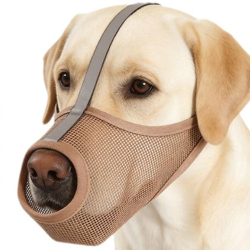 Breathable Mesh Puppy Mouth Cover Washable Dog Face Cover Portable Dog Muzzle Pet Supplies