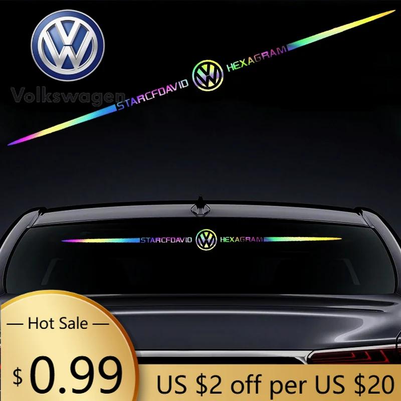 Для VOLKSWAGEN VW 60 см Лазерная наклейка на лобовое стекло автомобиля Автомобильные наклейки на кузов для Volkswagen Golf MK4 MK6 MK7 Jetta Touareg Beetle Passat