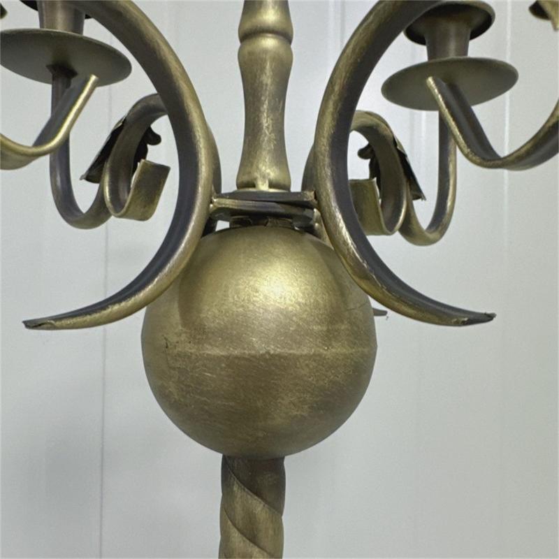 Железный напольный подсвечник с устойчивым основанием, канделябр для семейного мероприятия и активного отдыха