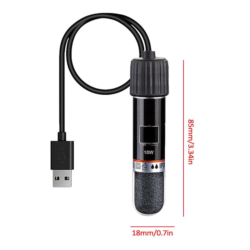 Мини-аквариумный USB-обогреватель для маленьких аквариумов, термостат, погружной обогреватель для аквариумов и мелких рыбок