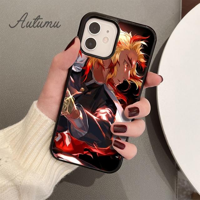 Чехол для телефона Rengoku Kyoujurou Demon Slayer для iPhone 11 12 13 14 Pro Max mini XR XS SE 2020 7 8 Plus Samsung S21 S22