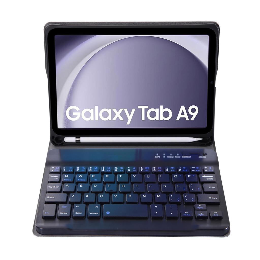 Совместимо с Samsung Galaxy Tab A11: Чехол со слотом для стилуса и круглой крышкой, Bluetooth-клавиатура для 8,7-дюймового планшета.