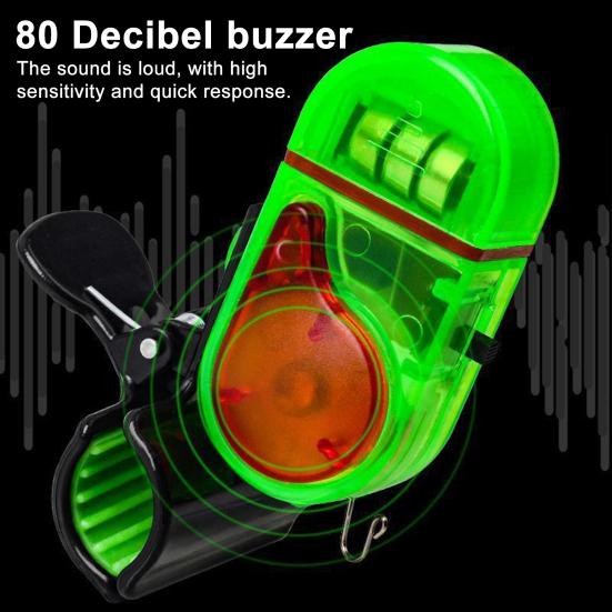 4 шт. Сигнализатор поклевки для удочки Водонепроницаемый светодиодный оповещатель с громким зуммером Клипса Электронный датчик для ночной рыбалки для всех удилищ