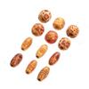 Natural Wooden Chicken Wing Beads: Round, Flower Engraved Beads for DIY Buddha Necklaces, Bracelets, and Woven Lanyards