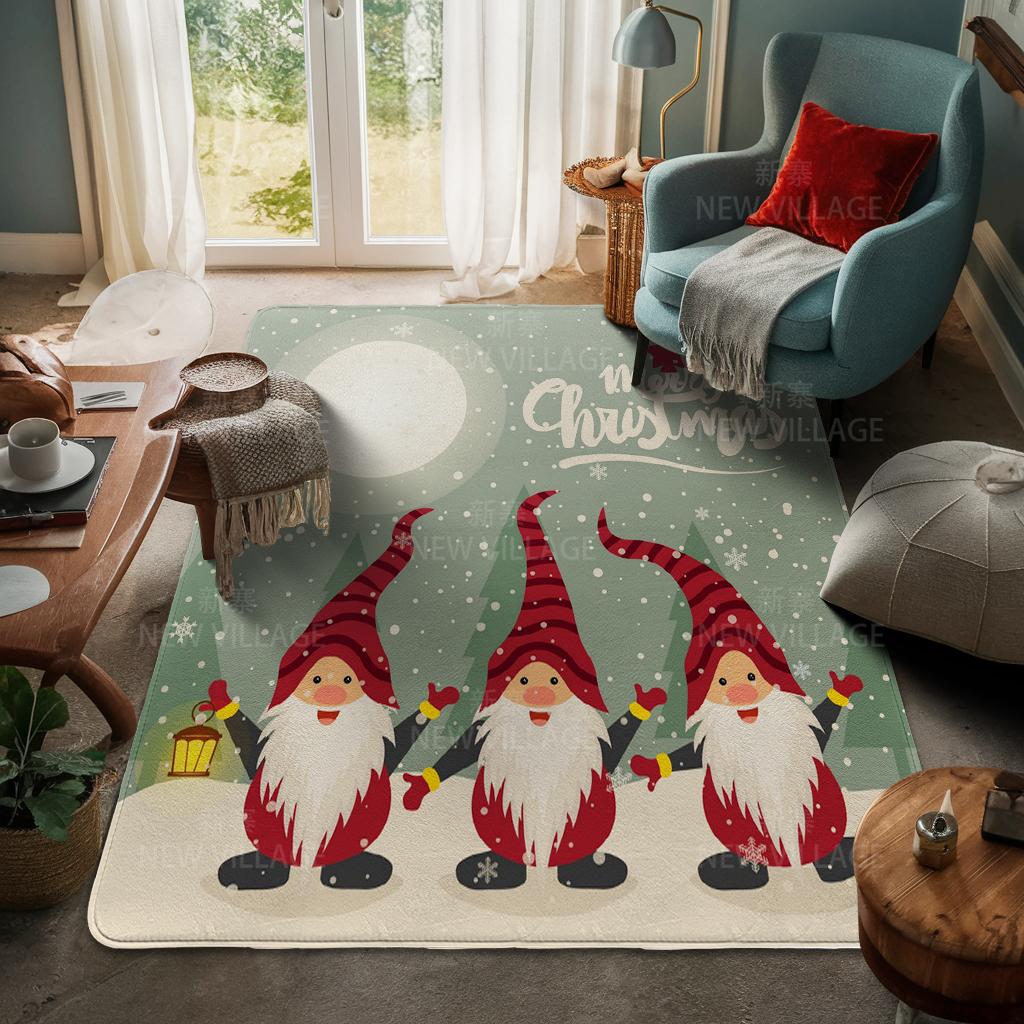 Ковер у входа в дом Домашний коврик у двери Гостиная Ванная Комната Ноги ванная комната Нескользящие коврики с водопоглощением для ванной Счастливого Рождества зима