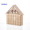 Деревянный рождественский адвент-календарь с 24 пустыми ящиками для хранения в форме дома, рождественский календарь обратного отсчета, домашний декор
