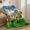 Fantasy characters in battle scenes with bright colors and dynamic action. for all seasons blanket lunch break throw gift