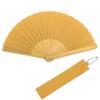 Nishikawa Shouroku Shoten Mini Fan for Summer, with Fan Bag, Women's Fashion Fan, Craft, Mustard