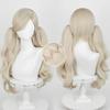 Anime P5 Anne Takamaki Cosplay Wig Light Linen Golden With Double Ponytails Heat Resistant Anime Cosplay Costume Wig + Wig Cap