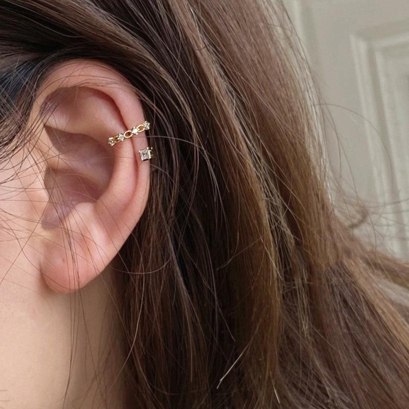 ANENJERY Серьги-манжеты без пирсинга для женщин, серьги-клипсы с цирконием, модные ювелирные изделия для девочек