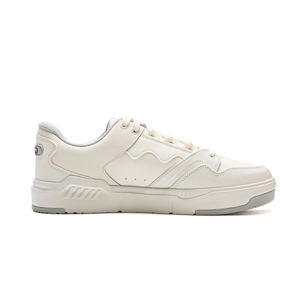 Li Ning Common 80-е Нескользящие, Износостойкие, Увеличивающие рост Низкие Скейт-туфли Мужские Белый Серый AGCV269-1