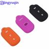 Jingyuqin Remote 4 Buttons Silicone Car-Styling Key Case Cover For Toyota Camry 2000-2005