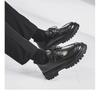Black Round Toe Man Casual Shoe Brogue Leather Shoes For Men Office Height Increasing Retro Elegant Adults Classic Original
