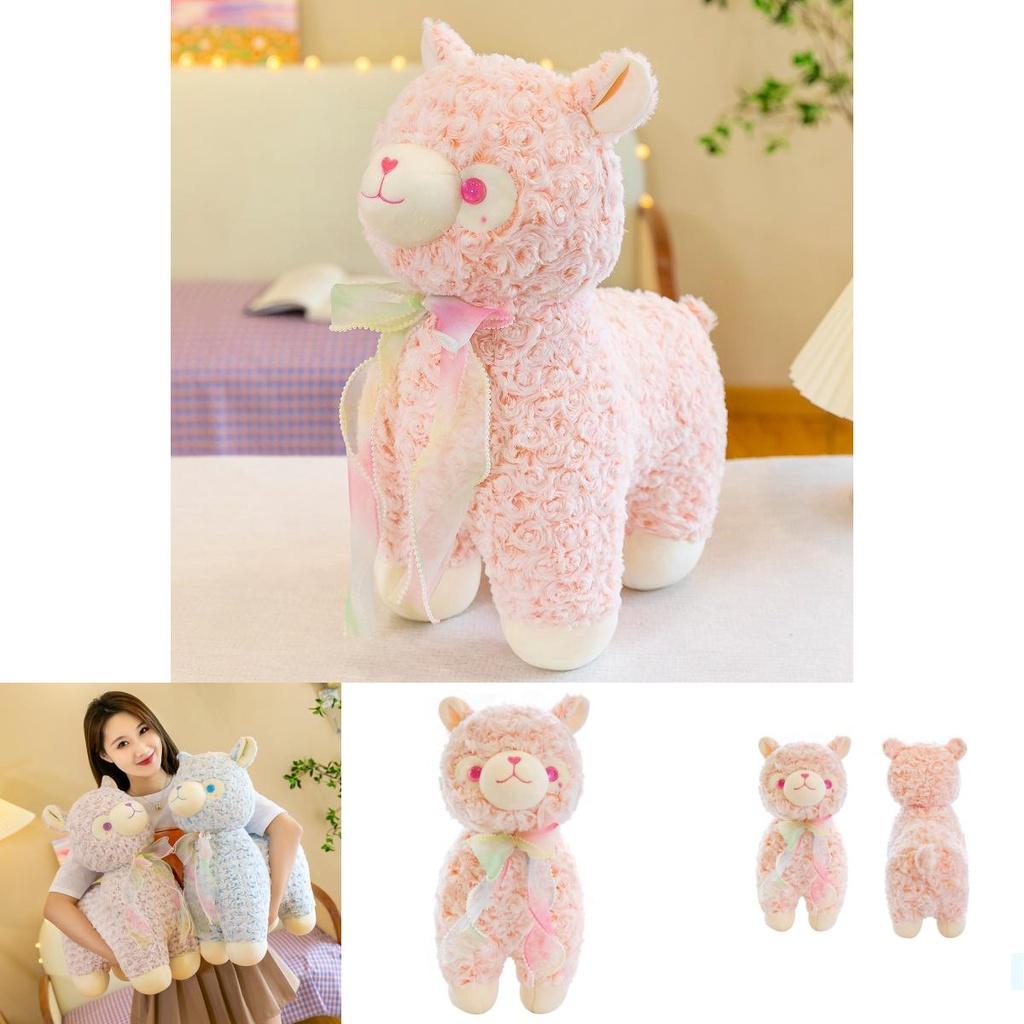 Cute Llama Alpaca Plush Toy For Girls Birthday Gift, Cartoon Lamb Stuffed Animal Pillow