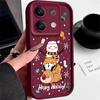 Чехол для телефона Merry Christmas Snowman Elk Print для Xiaomi 13T Pro 11T Poco F6 X6 Redmi Note 13 12 11 Pro 10, мягкий матовый противоударный защитный чехол из ТПУ