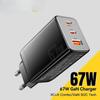 Зарядное устройство GaN USB Type C 67 Вт 45 Вт 33 Вт KR EU Plug для быстрой зарядки Samsung iPhone 16 15 14 Pro Phone Laptop Chargers