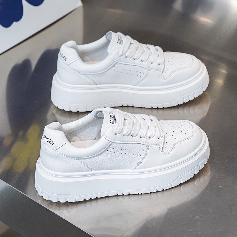 Белые женские туфли из натуральной кожи, размеры 41-43, толстая мягкая подошва для широкой стопы, удобная плоская конструкция.