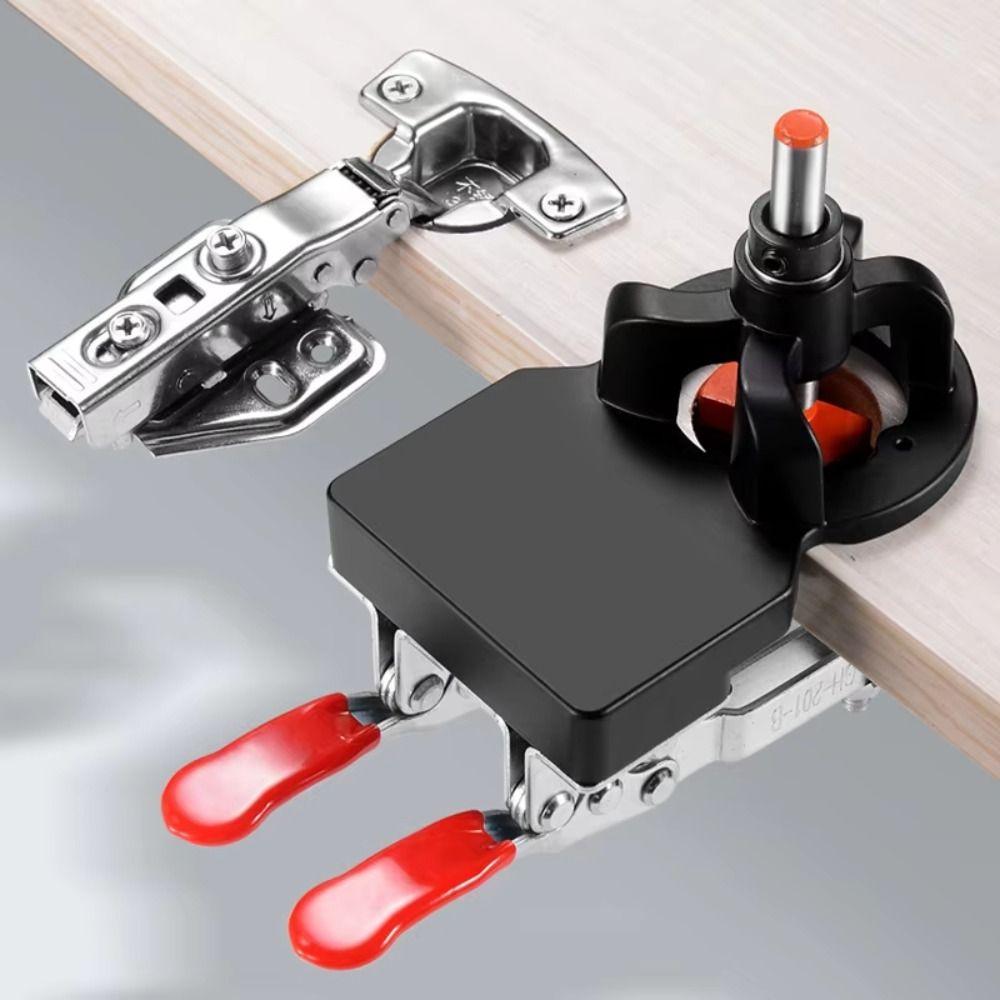 Dual Fixture 35mm Hinges Boring Jig Locator Template Hinge Hole Locator Wardrobe Installation