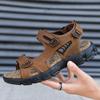Fashion Summer Classic Men Sandals Genuine Leather Sandals Fashion Men Casual Lightweight Sports Platform Outdoor Beach Shoes Large Size