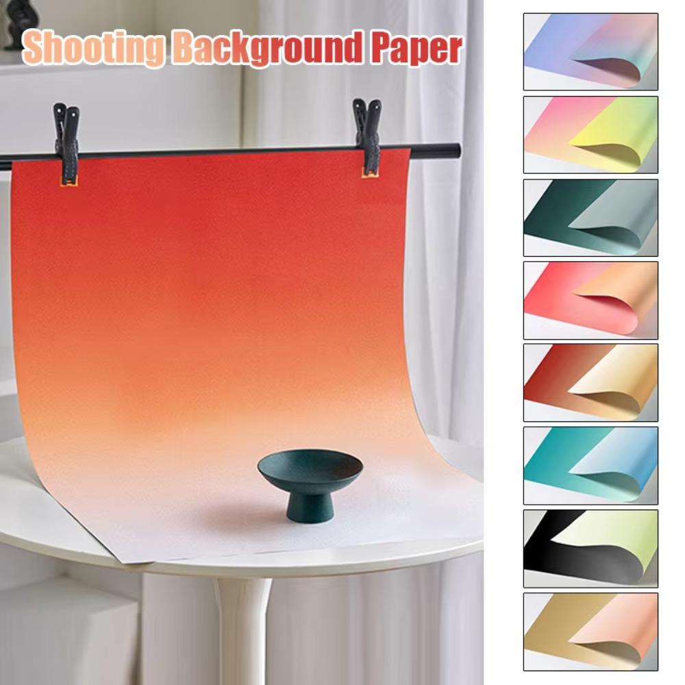 Double Sided Photography Backdrops Gradient Color Photo Wallpaper Props for Photo Studio