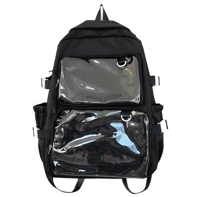 Ita Ita Ita Large Large School and Deco Clear JK Otakatsu Lightweight [RUIZEN] Сумка, Рюкзак, Сумка, Вместимость, Вместимость, Рюкзак, Прозрачный, Мужской