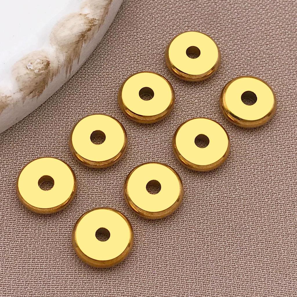 Stainless Steel Flat Spacer Beads - DIY Jewelry for Necklaces & Bracelets