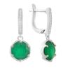 Silver Earrings with Natural Agate 4.929ct (2189749)