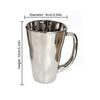 Silver Coffee Mug With Handle Stylish Milk Cup Polished Stainless Steel For Office Home Everyday Use