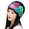 Cotton Crochet Beanie Hat With HollowOut Flower Design Summer Vacation Casual Skull Cap For Women Everyday Wear
