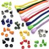 20Pcs DIY Accessories Colorful With Lid Lock Ends Caps Cord Lock Stopper Plastic For Drawstrings