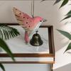 Handade Wooden Hummingbird Guardian Bell Of Good Luck Ornament,Metal Bell Bird Figurines Hanging Decor Home Housewarming Gift