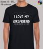 Я люблю свою девушку Смешная оригинальная футболка обычного кроя Футболка для мужчин