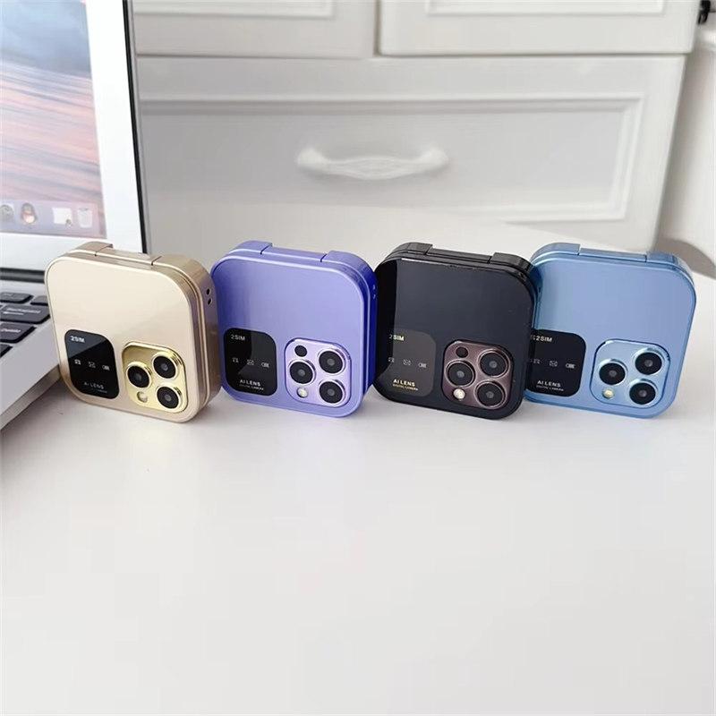 Маленький складной мобильный телефон с автоматической записью вызовов, быстрым набором, двумя SIM-картами, задней камерой высокого разрешения, раскладными телефонами, сотовыми телефонами