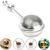 Flour Duster Retractable Food Grade Stainless Steel One-handed Operation Flour Sifter for Baking
