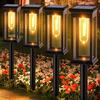 Set of 6 Solar Street Lights, IP65 Waterproof, Solar Landscape Lights for Outdoor Decoration, Solar Garden Lights with Auto OnOff Function, Ideal for