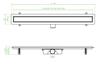 Odpływ Liniowy 100 Cm Niski Basso Inox