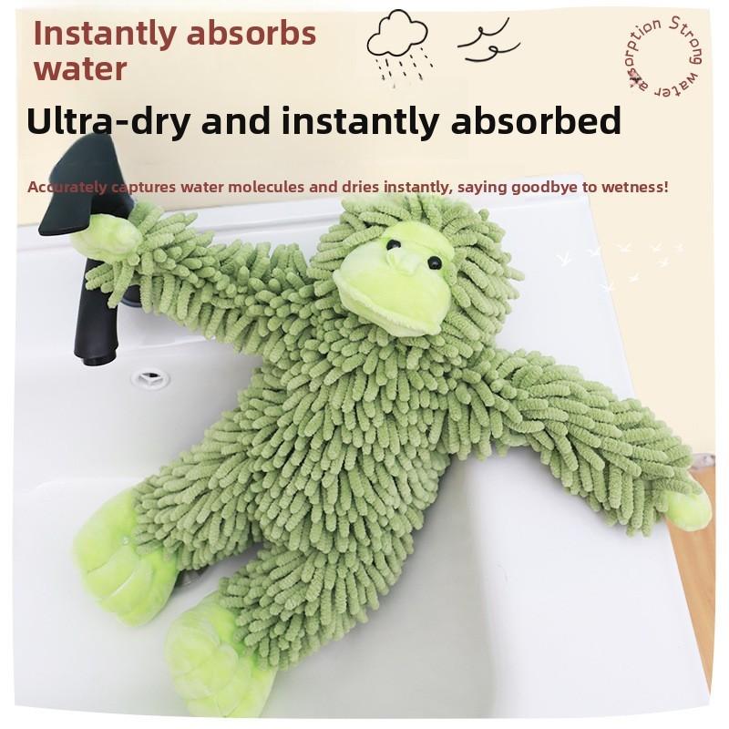 Creative Animal Plush Waterabsorbing Towel For Home Bathroom And Kitchen Use