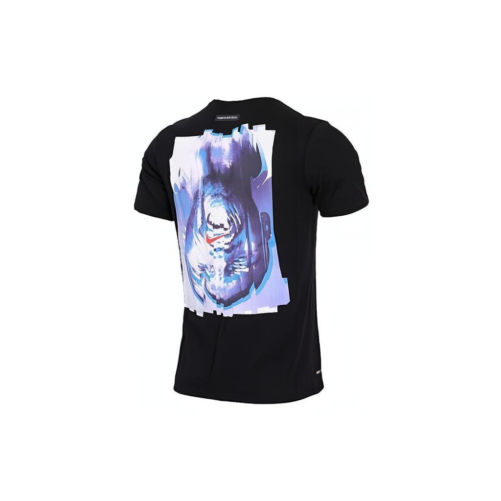 Nike T Shirts Men's Black Crew Neck Moderate Straight Fit AJ1948-010