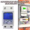 35mm LCD Display Din Rail Energy Meter AC 230V 5(80) A 50HZ/60HZ Power Meter Rail-Type Energy Meter