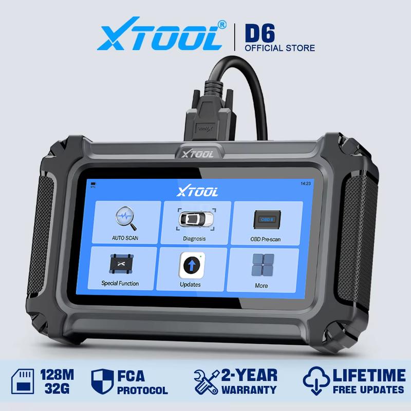 XTOOL D6 Диагностический инструмент для автомобилей Сканер для всех систем Автомобильный сканер Для всех автомобилей 15+ Сервисов Пожизненное Бесплатное Обновление Встроенный CAN FD FCA
