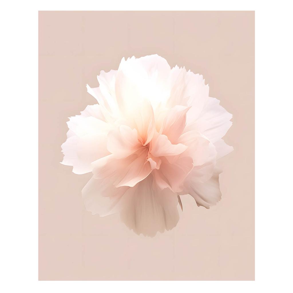 Pastelowy Kwiat W Detalu Pastelowy Kwiat W Detalu, 70X100 Cm, Rama Drewniana Jasny Dąb, Papier Matowy 230 Gsm