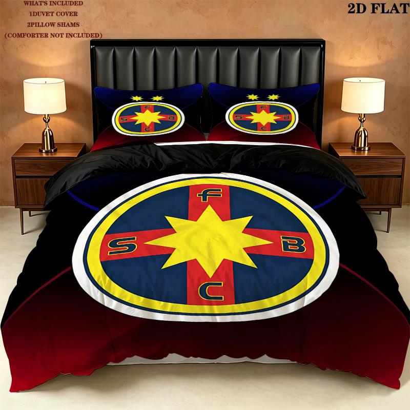 Fcsb Pattern Bedding Quilt Set Quilt Cover Pillowcase Home Birthday Gift(1 * duvet cover + 2 * pillowcase, without core)