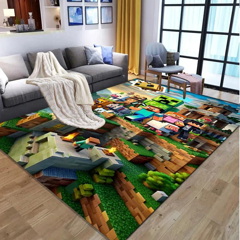 Gamer Pattern Rug, Indoor/Outdoor Mat, for Picnic, Gameroom, Bedroom, Office, Living Room, Home Decor Carpet, Birthday Gift