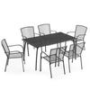 Outdoor Dining Sets Fortia 7Pc Outdoor Dining Furniture Setting Table And Chairs Outside With E Coating
