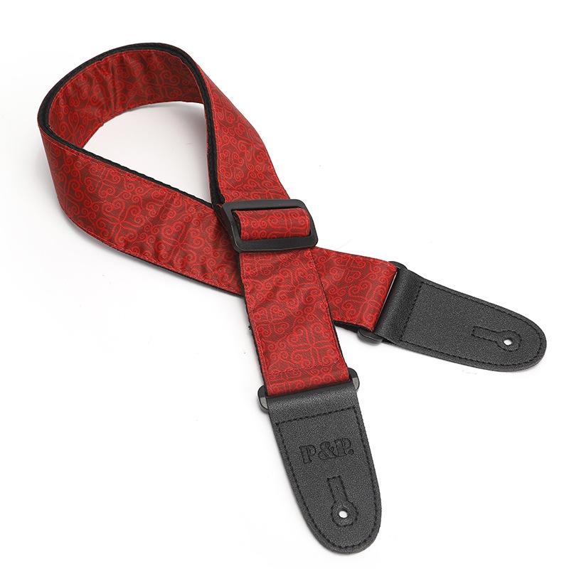 Printed guitar strap, PP guitar strap, universal strap, heat transfer printed instrument ribbon, double-layer thickened