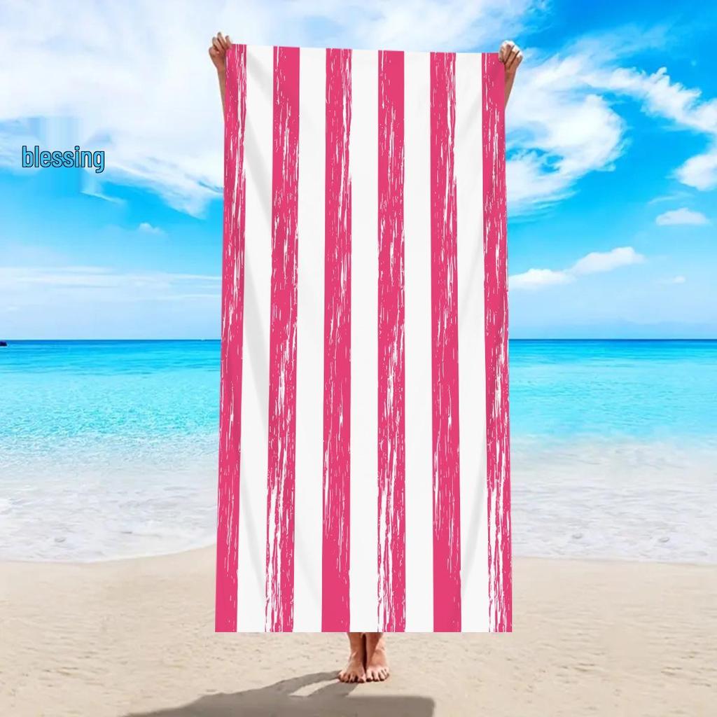 Ultra-Absorbent Striped Beach & Bath Towel - Thick, Soft, Microfiber