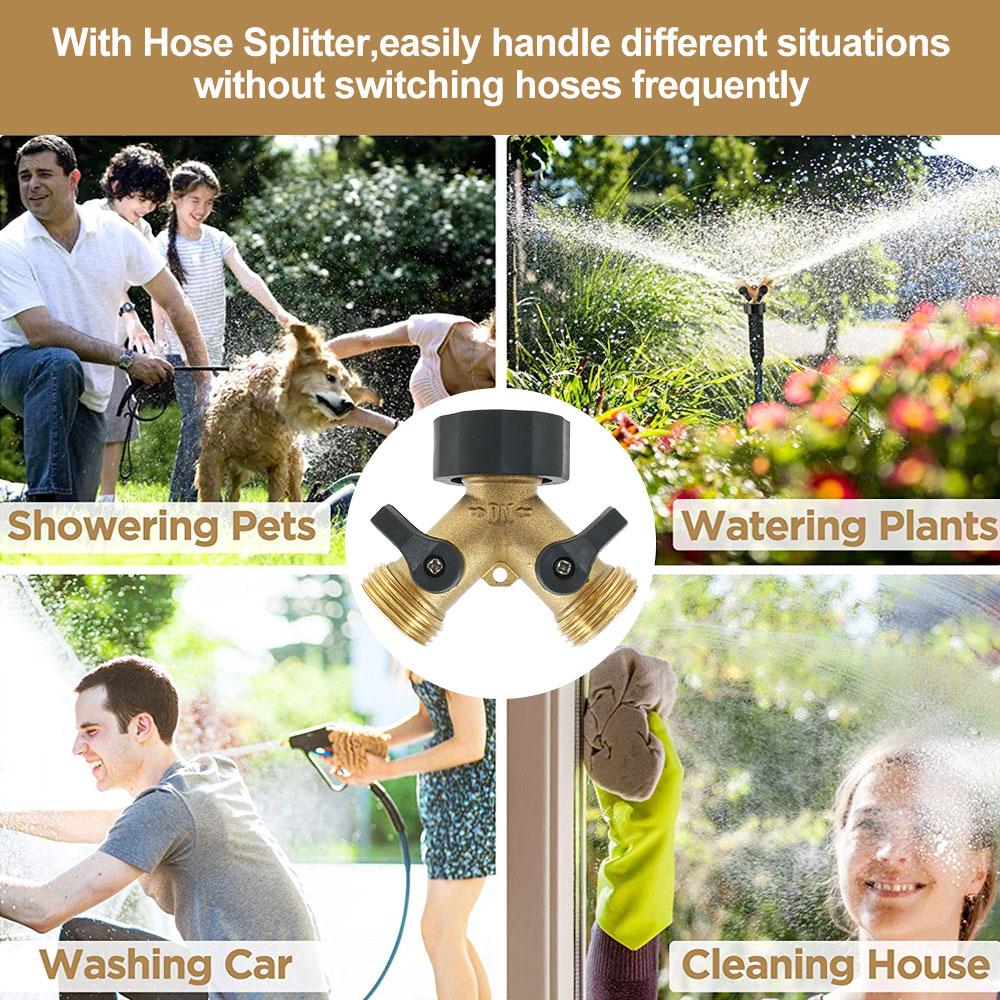 Новый латунный разветвитель шланга 2-ходовой соединитель для садового шланга 3/4 резьба Y-образный адаптер для шлангового крана разветвитель водяного шланга для улицы фермы