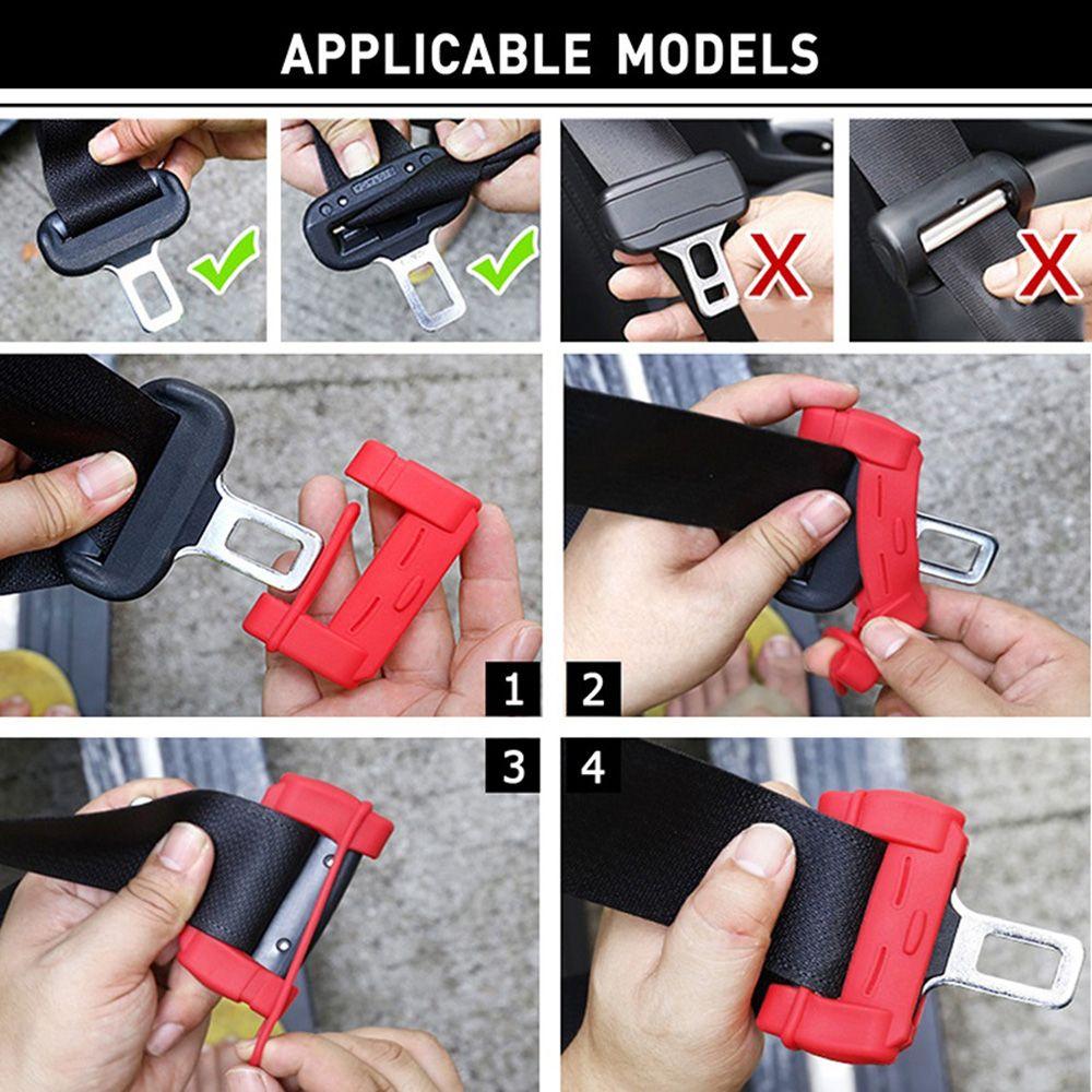 Avoidance Case Silicone Buckle Clip Protector Anti-Scratch Cover Car Seat Belt Safety Accessories